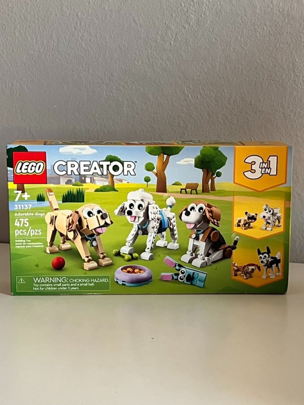 NEW - LEGO Creator Adorable Dogs 3 in 1, 475 pieces